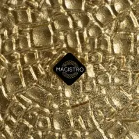 Тарелка подстановочная Magistro &laquo;Кринкл&raquo;, d=33 см, стекло, золотистая