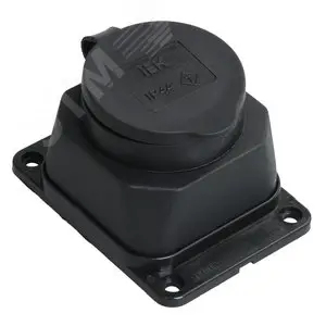 Розетка кабельная наружной установки IP44 16A 2P+E каучук ОМЕГА