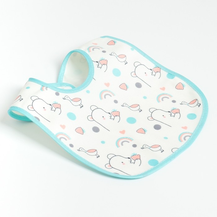 Набор детских слюнявчиков Крошка Я, 3 шт. + подарок, 29х20 см., цвет бирюзовый, розовый, серый Набор детских слюнявчиков Крошка Я, 3 шт. + подарок, 29х20 см., цвет бирюзовый, розовый, серый