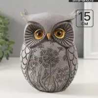Фигурка полистоун &laquo;Маленький филин с рисунком одуванчиков&raquo;, 11&times;8&times;15 см