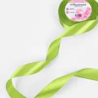 Лента атласная, 25 мм, 23&plusmn;1 м, светло-зелёная №184