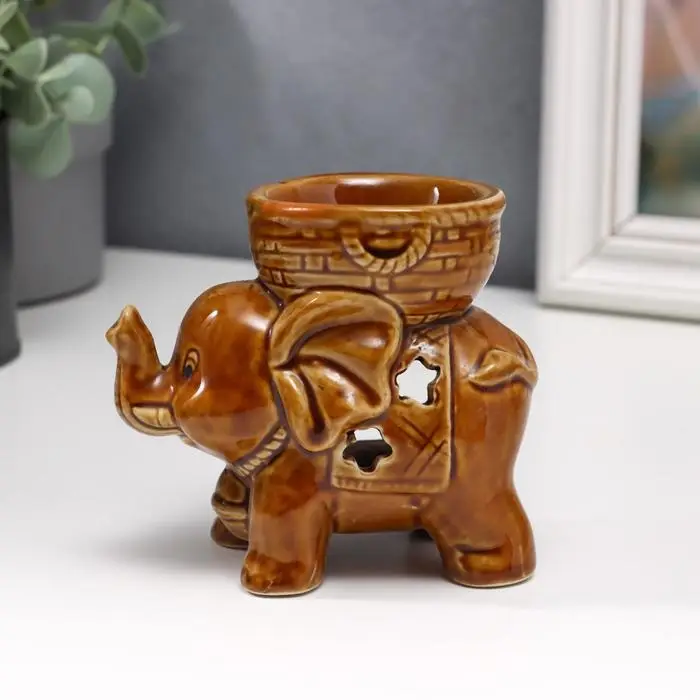 Аромалампа керамика Аромалампа керамика "Слоненок" глянец МИКС 9х9,5х6 см