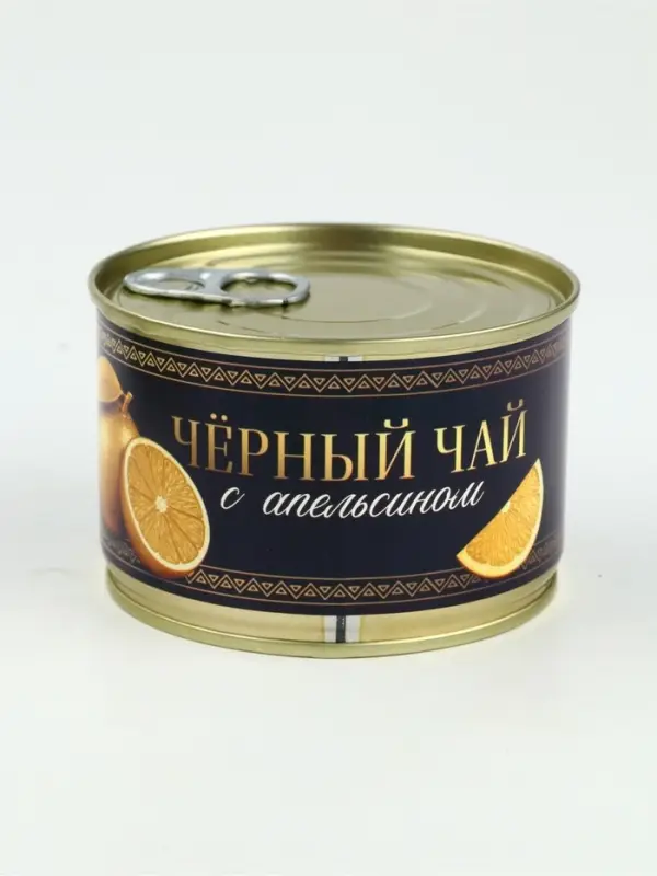 Подарочный набор в железной банке «Черная икра» : чай 50 г., монпансье 100 г., варенье 30 гр., открытка Подарочный набор в железной банке «Черная икра» : чай 50 г., монпансье 100 г., варенье 30 гр., открытка