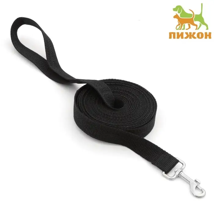 Поводок 5 м &times; 2.5 см, чёрный