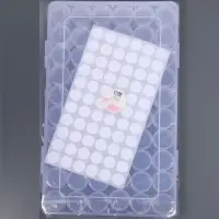 Органайзер для хранения мелочей, 60 баночек, в контейнере, 28&times;17&times;5.5 см, прозрачный