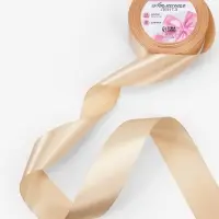 Лента атласная, 40 мм, 23&plusmn;1 м, светло-бежевая