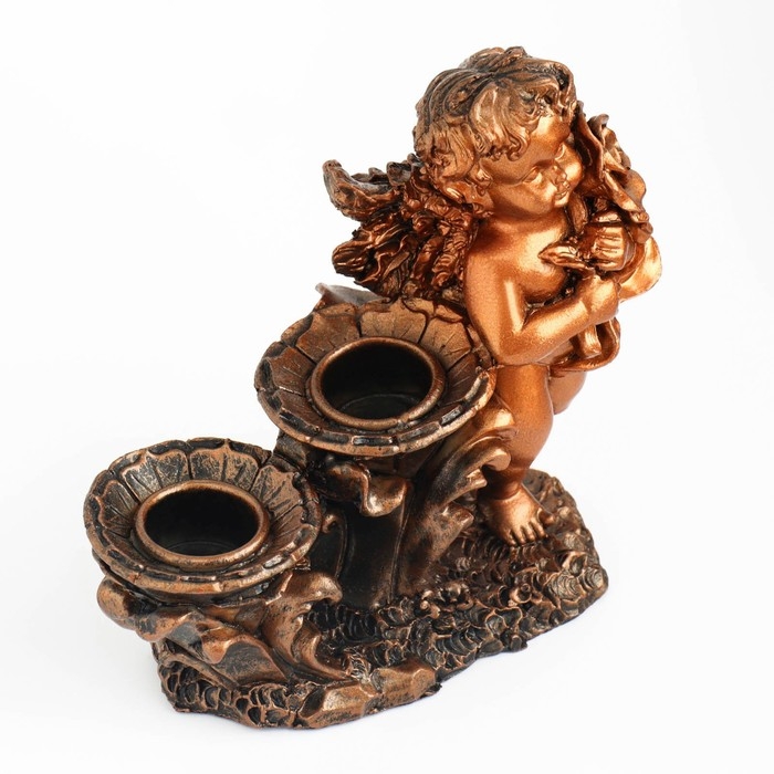 Подсвечник  Подсвечник "Ангелочек", на две свечи, 11 х 5.5 х 12 см