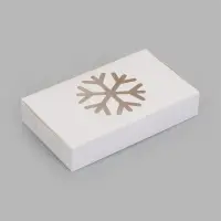 Коробка новогодняя складная &laquo;Снежинка&raquo;, 20&times;12&times;4 см, белая