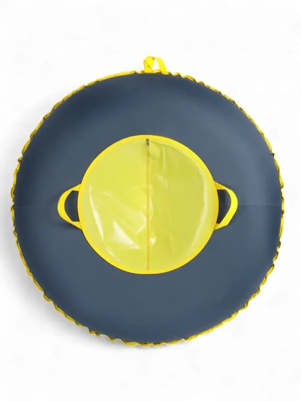 Тюбинг-ватрушка Winter Star, диаметр чехла 120 см, серый, жёлтый Тюбинг-ватрушка Winter Star, диаметр чехла 120 см, серый, жёлтый