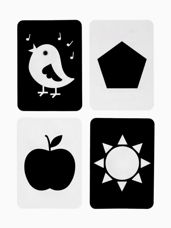 Набор двухсторонних карточек для фотосессий, развивающие чёрно-белые картинки,12×8 см, Дисней