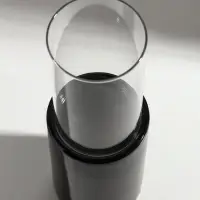 Подсвечник на 1 свечу &laquo;Хром&raquo;, керамика, стекло, d=7.5 см, чёрный, 9.2&times;9.2&times;29.5 см