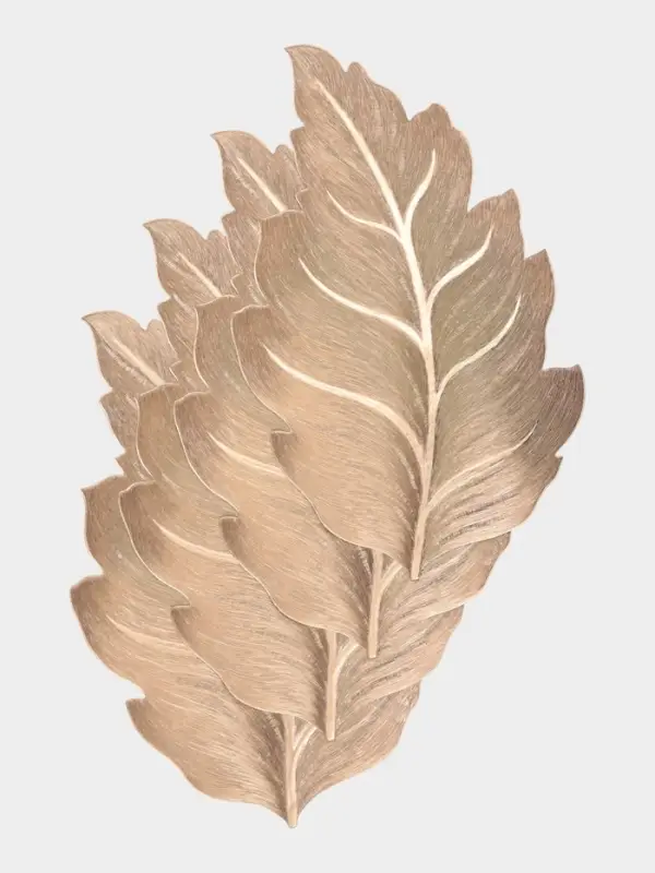 Набор салфеток для стола Доляна &laquo;Осенний лист&raquo;, 49&times;29 см, 4 шт., ПВХ, золотистый