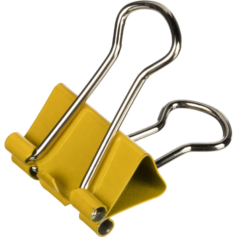 Зажимы для бумаг 25мм 12шт./уп. Комус цветные, картон