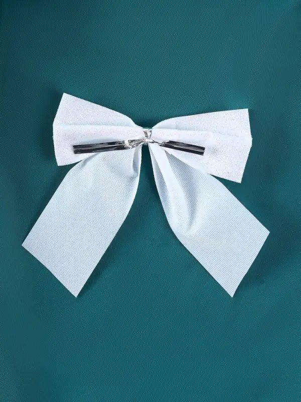 Украшение ёлочное «Бантик» (набор 12 шт) 9 см, белый Украшение ёлочное «Бантик» (набор 12 шт) 9 см, белый