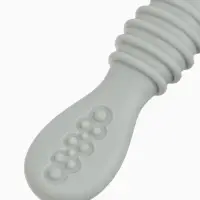 Ложка детская для прикорма, силикон, набор 2 шт., серый M&B