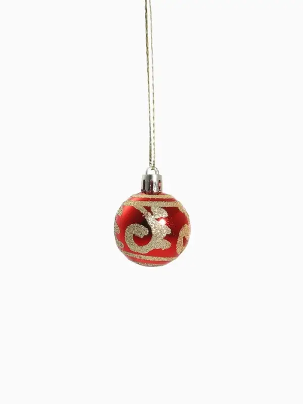 Ёлочные игрушки &laquo;Салют торжества&raquo;, шары новогодние, d=4 см, набор 40 шт., красно-золотой