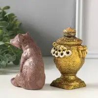 Набор фигурок 2 шт. &laquo;Медведь с самоваром&raquo;, гипс, 11 см