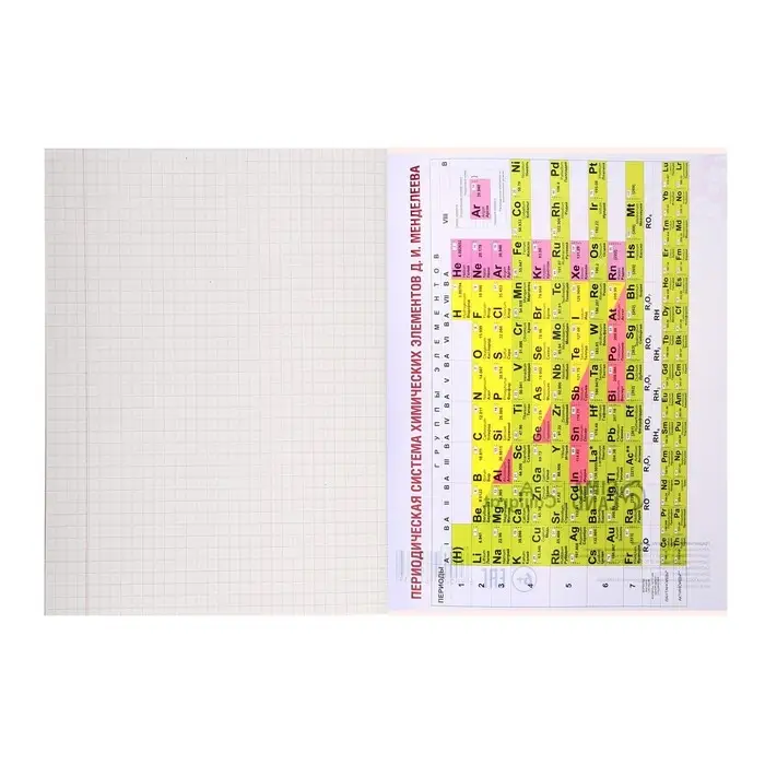 Тетрадь предметная 36 листов в клетку Calligrata &laquo;Животные мемы. Химия&raquo;, обложка мелованная бумага, серые листы