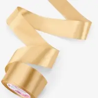 Лента атласная, 50 мм, 23&plusmn;1 м, золотисто-бежевая №186