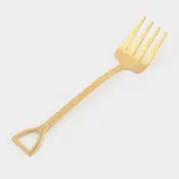 Вилка десертная Magistro &laquo;Грабли&raquo;, длина 12 см, нержавеющая сталь, золотистая