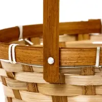 Корзина плетёная, d=21&times;10/24 см, бамбук