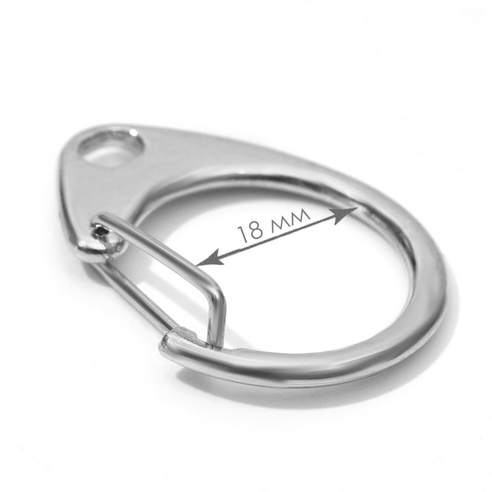 Карабин металлический «Круг», d = 18 мм, 31 × 24 мм, 10 шт, цвет серебряный Карабин металлический «Круг», d = 18 мм, 31 × 24 мм, 10 шт, цвет серебряный