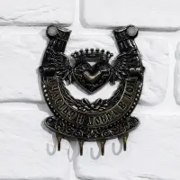 Ключница настенная подкова &laquo;Счастья и добра&raquo;, 10.3&times;12.5 см