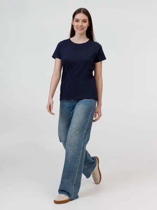 Футболка женская E150 темно-синяя, размер XS