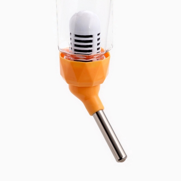 Поилка для грызунов, 80 мл, крепление-пружинка, и два сменных фильтра, оранжевая Поилка для грызунов, 80 мл, крепление-пружинка, и два сменных фильтра, оранжевая