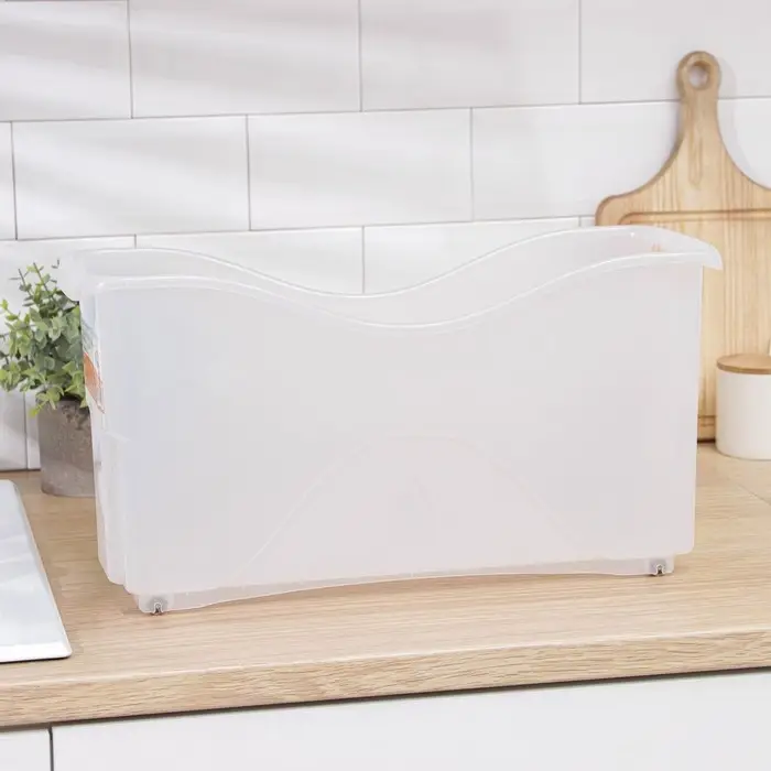 Контейнер для хранения Альт-Пласт, 10 л, пластик, 46&times;16&times;23.5 см, на колесиках, прозрачный