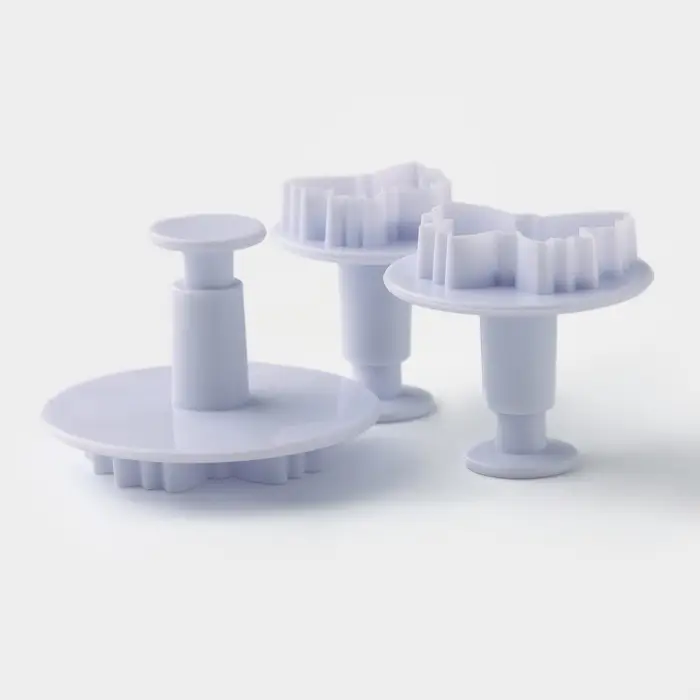 Плунжеры кондитерские Доляна &laquo;Бабочка&raquo;, набор 3 шт., d=4/5/6 см, пластик, белые