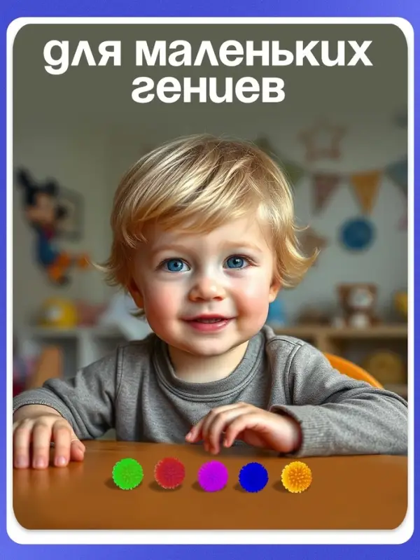 Развивающие мячики для пальчиков, 5 шт., 3+