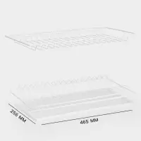 Сушилка для посуды с поддоном для шкафа 50 см, 46.5&times;25.6 см, белая