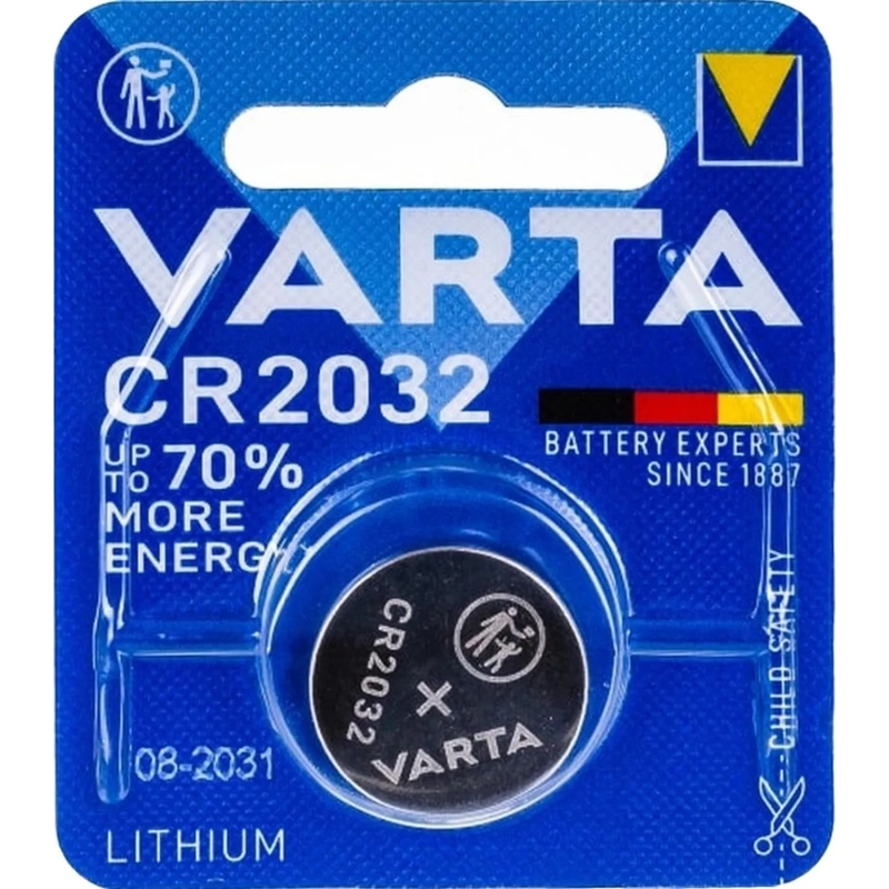 Батарейка Varta ELECTRONICS CR2032 BL1 Lithium 3V (6032) (6032101401)