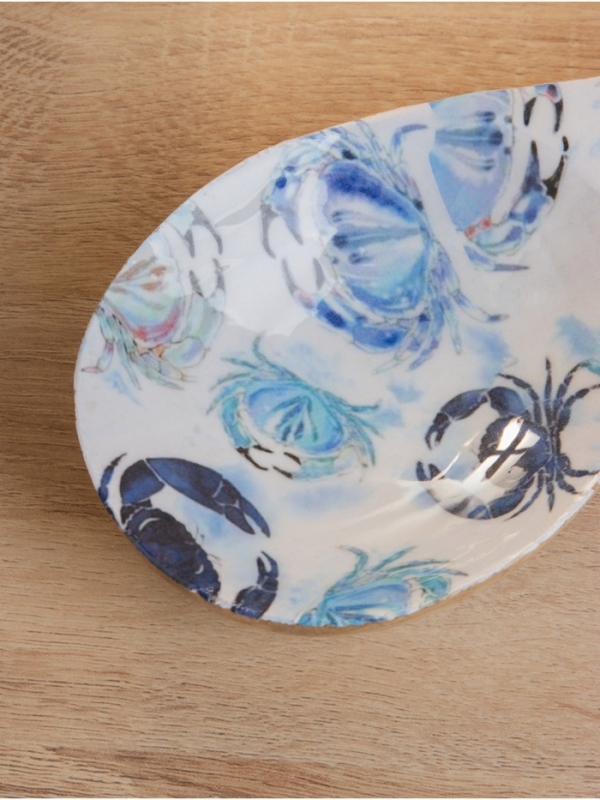 Подставка под ложку Подставка под ложку "Крабы" дерево манго 25,5х9х3,8 см