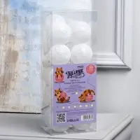 Гирлянда &laquo;Нить&raquo; 5 м с насадками &laquo;Клубки белоснежные&raquo;, IP20, прозрачная нить, 20 LED, свечение тёплое белое, 220 В