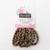 Резинки для волос набор 6 шт. &laquo;Спорт принт&raquo;, леопард, 3.5 см, коричневые