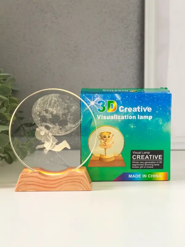 Сувенир стекло свет Сувенир стекло свет "Диск. Открытый космос" 5хLED d=10 см, USB 10х4х11,4 см