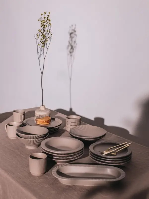 Набор посуды Magistro Jarwah Lausanne, 16 предметов, фарфор, бежевый