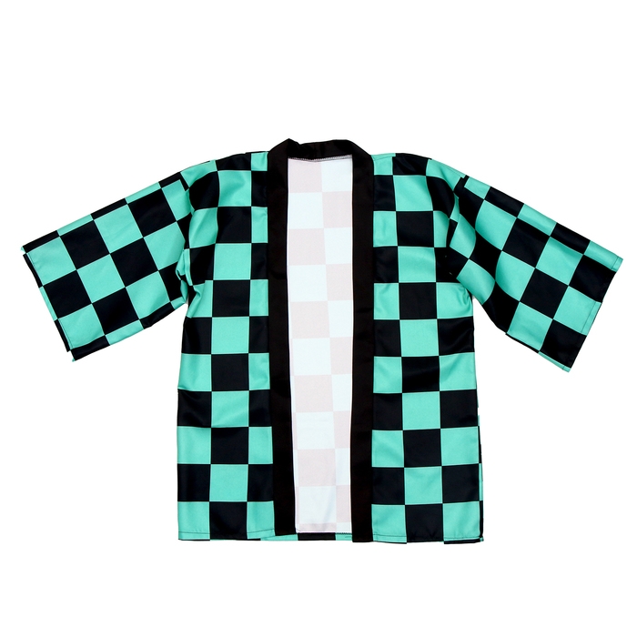 Карнавальное хаори «Демонический клинок», р. 46-48 (L), цвет чёрно-зелёный