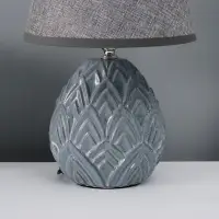 Лампа настольная RISALUX &laquo;Аурелия&raquo;, Е14, 40 Вт, серая, 20&times;20&times;33.5 см