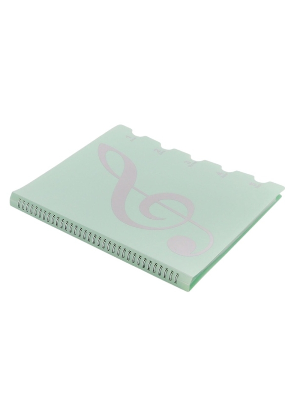 Нотная папка - 20 файлов 40 листов зеленая Нотная папка - 20 файлов 40 листов зеленая