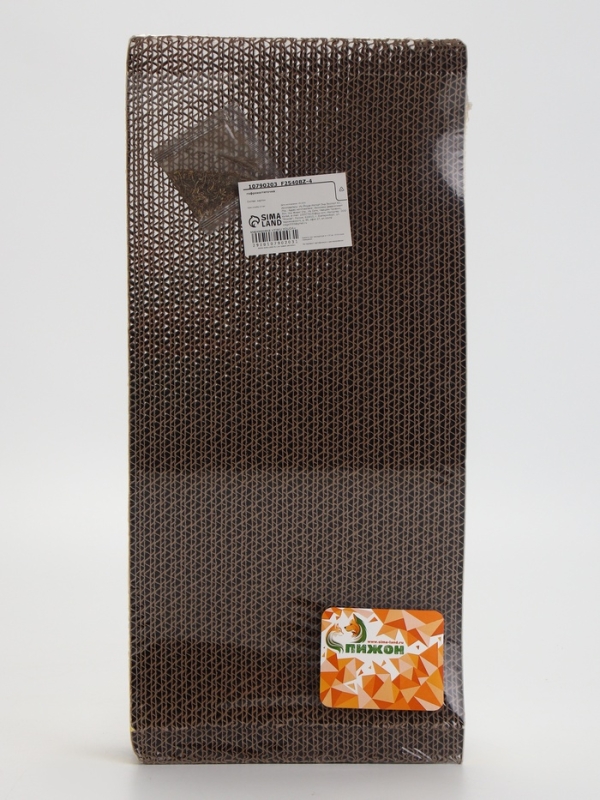 Когтеточка-лежанка "Пижон" из гофрокартона с кошачьей мятой "ГТО", 44,5 х 21,5 х 5,5 см