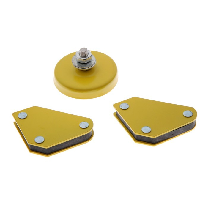 Набор магнитных угольников для сварки ТУНДРА, 45,90,135°, 4 кг, 2 шт. + клемма, 200 А, 7 кг Набор магнитных угольников для сварки ТУНДРА, 45,90,135°, 4 кг, 2 шт. + клемма, 200 А, 7 кг