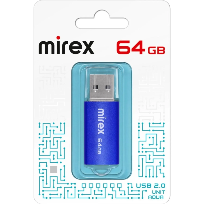 Флеш-память Mirex USB UNIT AQUA 64Gb (13600-FMUAQU64 )