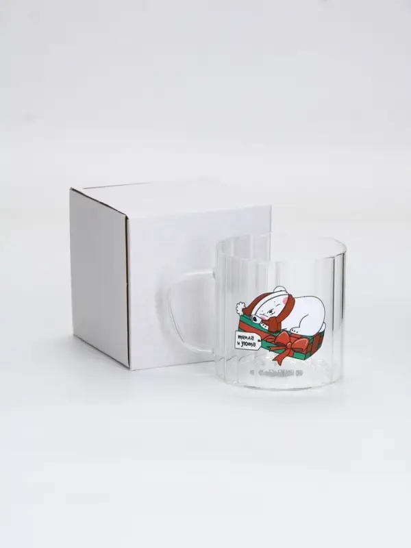 Кружка стеклянная «Тепла и уюта», 650 мл