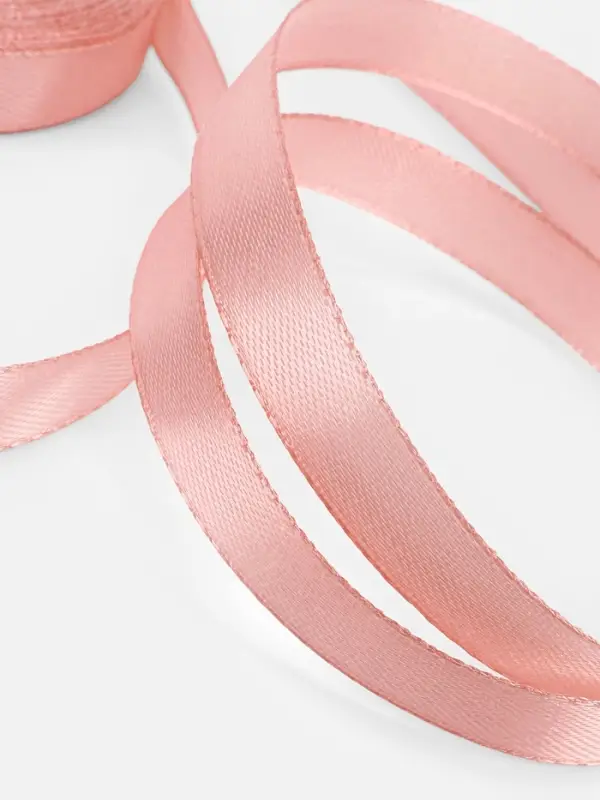 Лента атласная, 12 мм, 23±1 м, цвет розовое золото Лента атласная, 12 мм, 23±1 м, цвет розовое золото