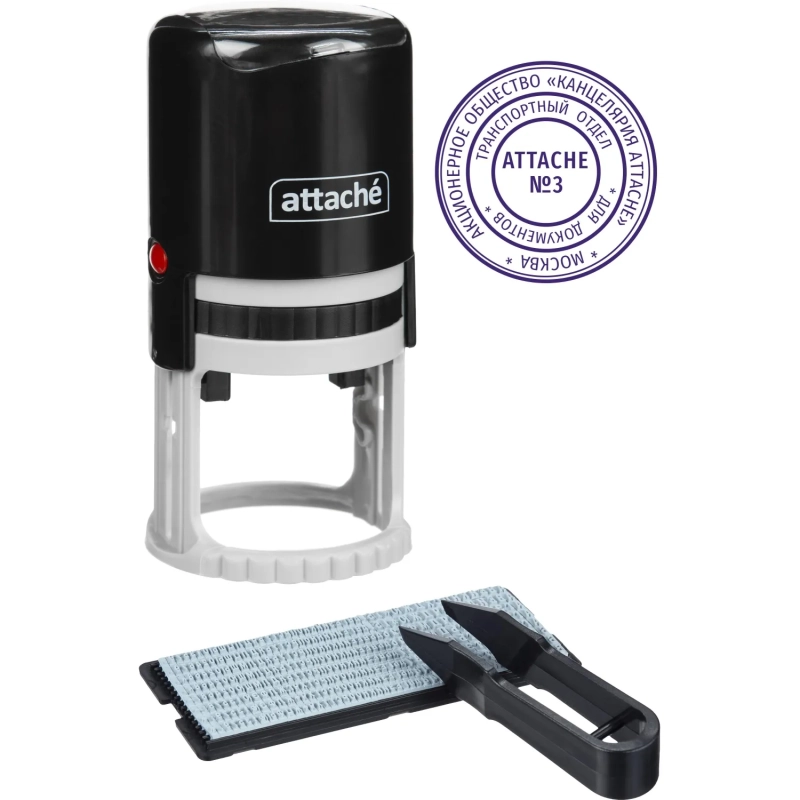 Печать самонаборная круглая Attache 2 круга R40 8020