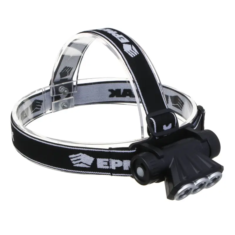 Фонарь налобный тм ЕРМАК, 3 LED, 1200мАч, 3 режима, 8,3х3,8х5,4см, USB кабель, пластик