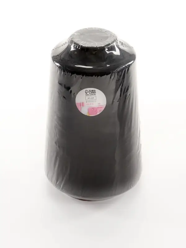 Нитки для оверлока 150D/1, 32910 м, 150D/1, текстурированные, некручёные, чёрные